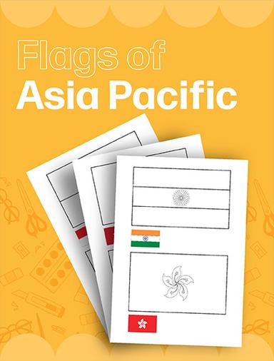 Flags of the World Asia Pacific Coloring Page