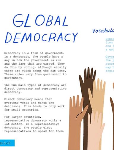 Democracy - Ages 9-12 Learning Worksheets School of Fun Series