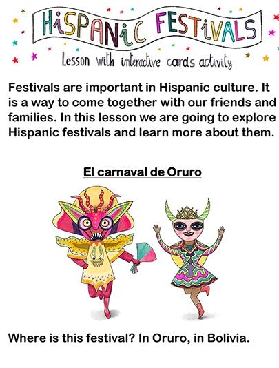 Festivals hispaniques - 4 à 8 ans