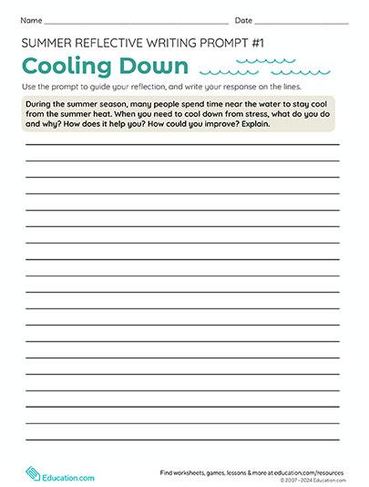Summer Reflective Writing Prompt #1: Cooling Down