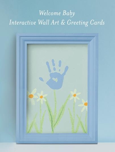 Interactieve kunst en groeten aan de muur Welcome Baby