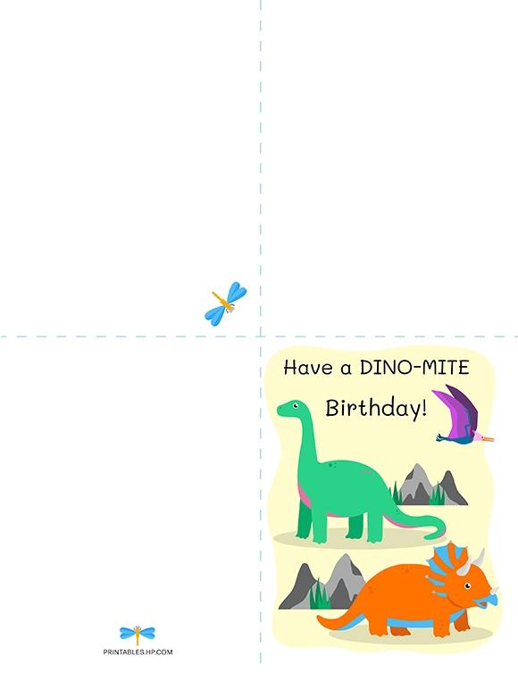 HP Birthday Card with Envelope - Dino-mite!