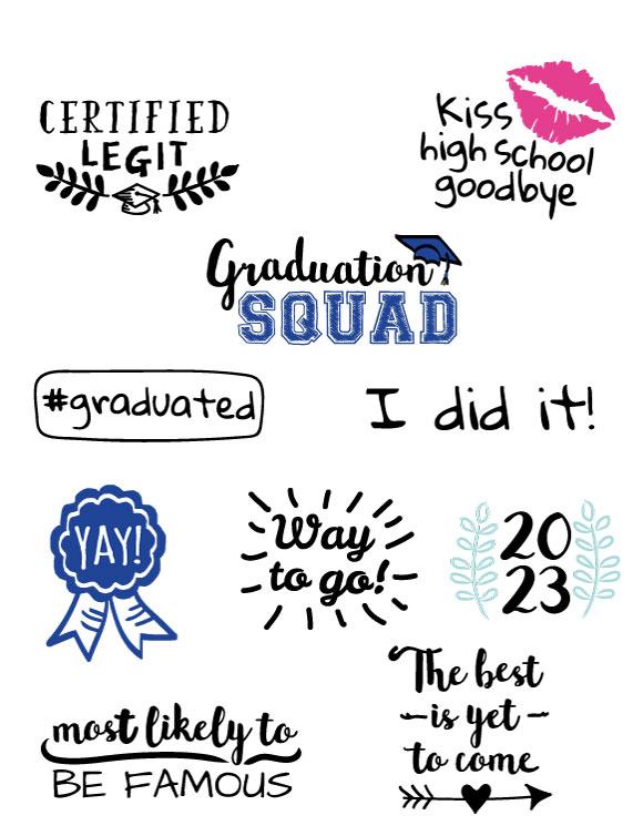 HP Graduation Themed Stickers 2