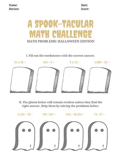 A Spook-Tacular Math Challenge