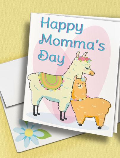 Carte HP pour la fête des mères avec enveloppe - Pas de drame maman !