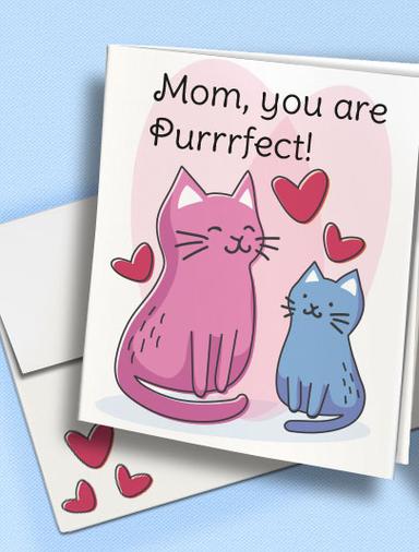 HP Mothers day card cats with envelope