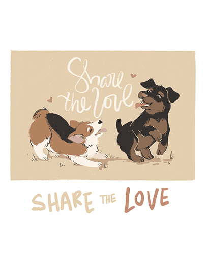 Share the Love Card- Tan