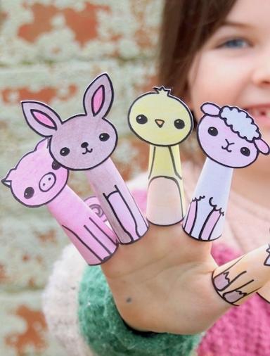 Animal Finger Puppets Craft Easter and Spring Series