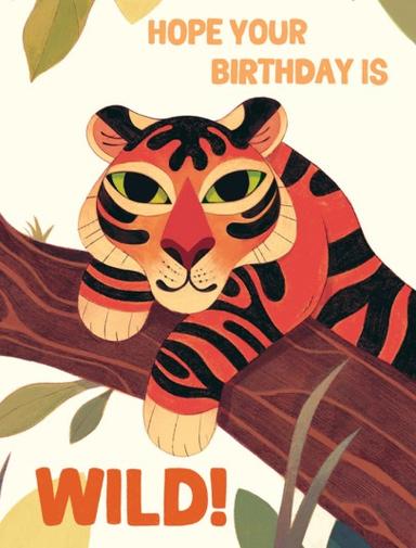 Tiger Birthday Card Birthday Series