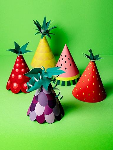Fruity Party Hats Craft Birthday Series