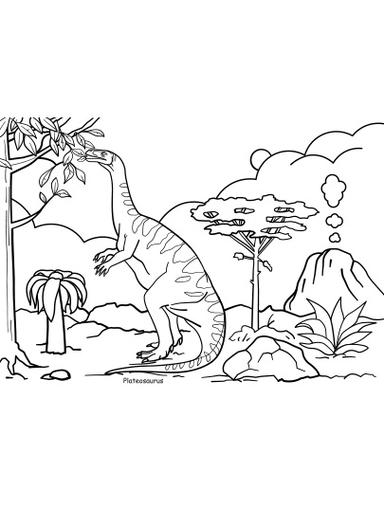 Plateosaurus Coloring Worksheet1