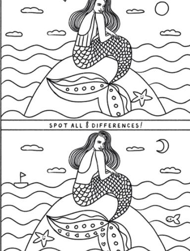 Mermaid Spot The Difference