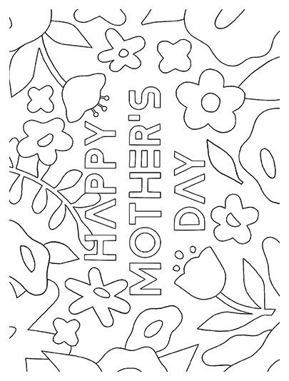 Mother's Day Coloring Page
