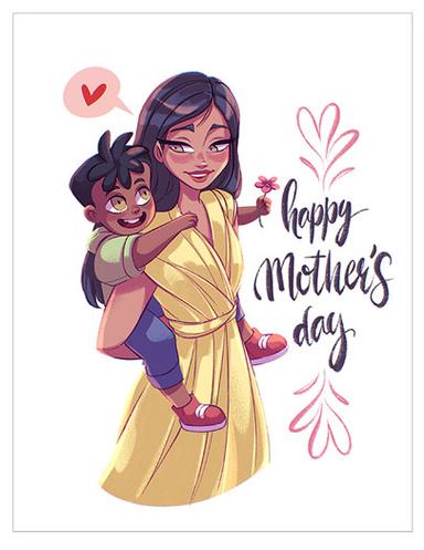 Mother's Day Card -  Play Time - Madie Arts