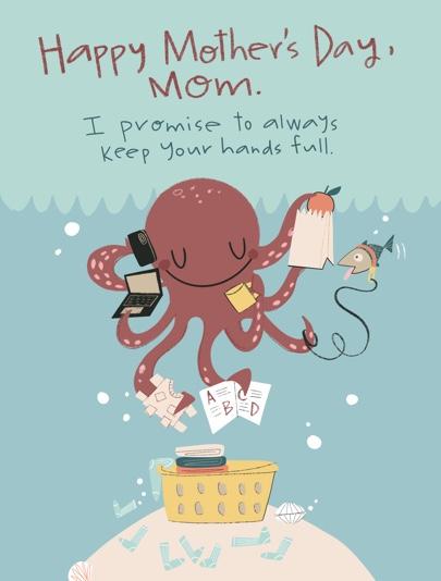 Octopus Mother Card