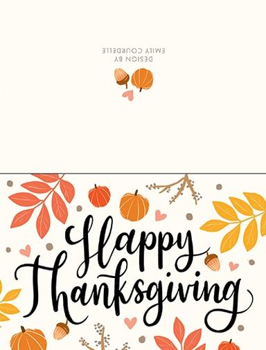 Happy Thanksgiving Card Cards Thanksgiving Series