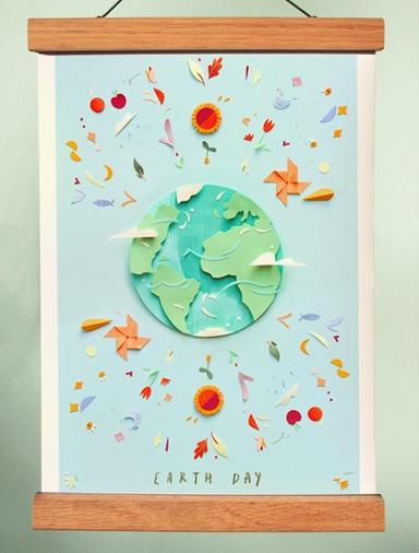 Earth Day Poster Wall Art Laura K Sayers