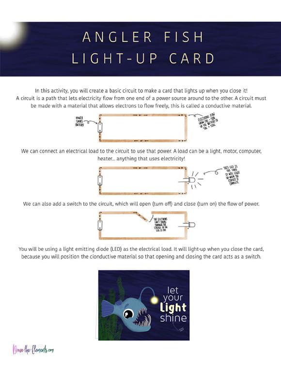 Angler Fish Light Up Card