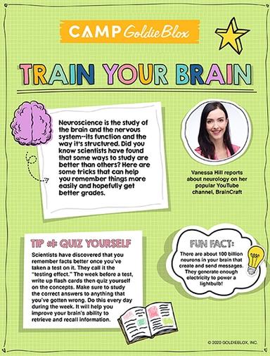 Train Your Brain Learning Worksheet Goldieblox