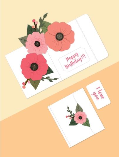 Flowers Pop-up Card