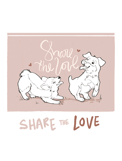 Share the Love Card- Pink Color-In