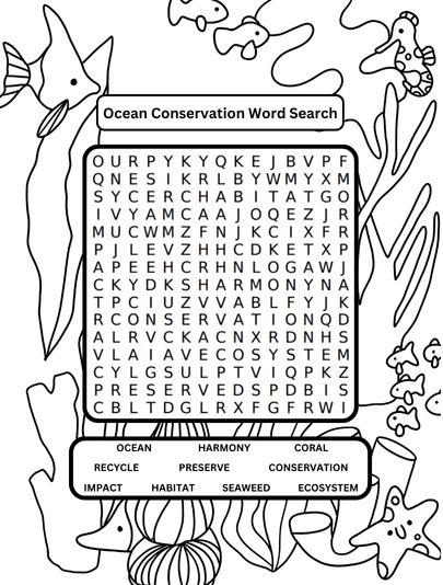 Ocean Conservation Word Search