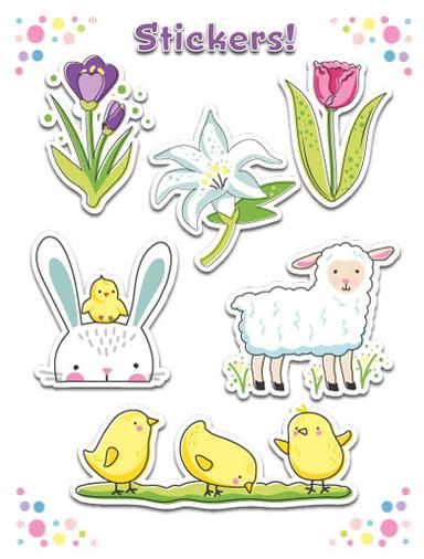 HP Easter Sticker Sheet 1