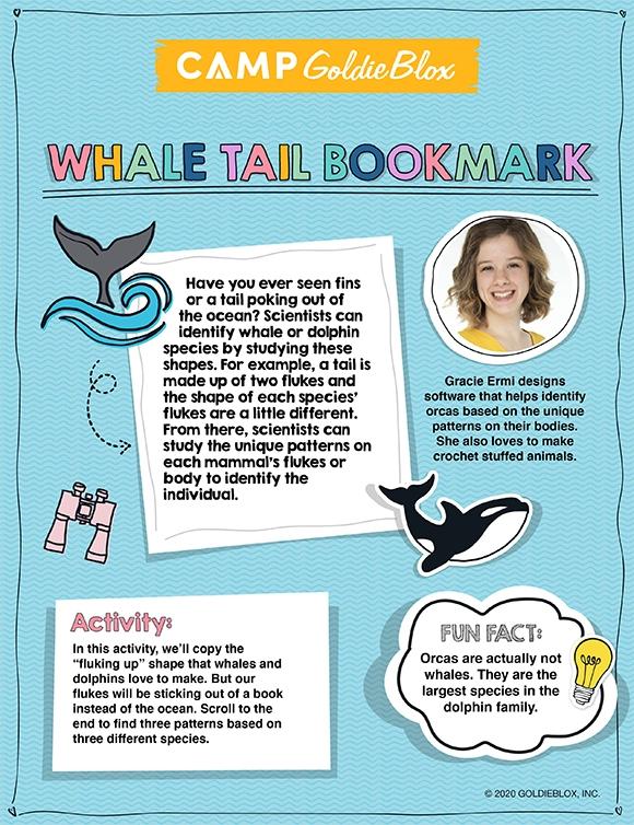 Whale Tail Bookmark