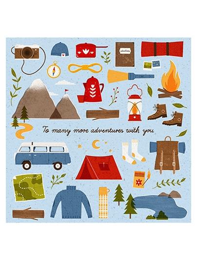 To Many More Adventures Valentine’s Day Card by Julia Leister