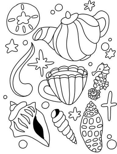 Earth Day Coloring Page Megan Mermaid Tea Party