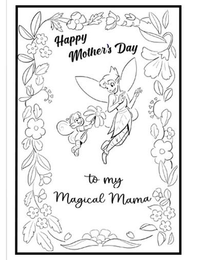 Mother's Day Card Coloring Page Donna Lee To my Magical Mama