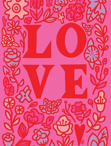 Love Floral Card Valentine's Day Series