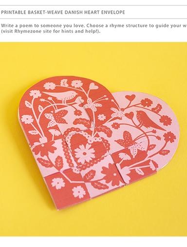 Danish Heart Envelope  Ages 9-12 Cards School of Fun Series