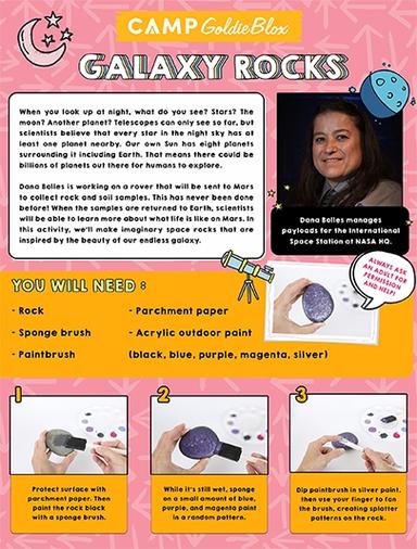 Galaxy Rocks Learning Worksheet Goldieblox