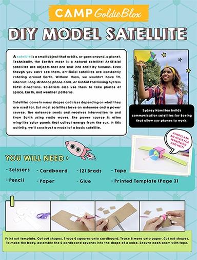 DIY Model Satellite Learning Worksheet Goldieblox