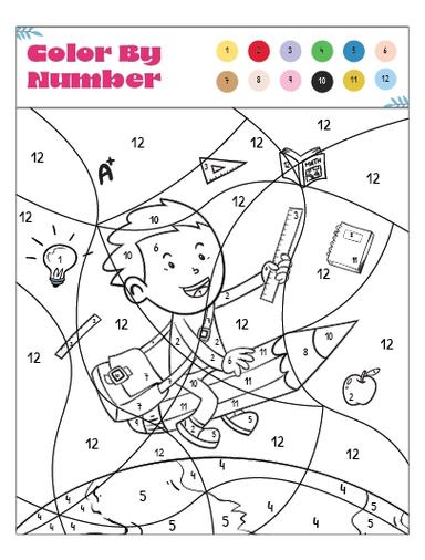 HP Coloring Page Color by Number 03