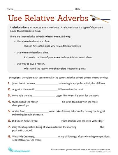 Use Relative Adverbs