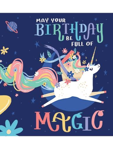 Unicorn Birthday Card Birthday Series