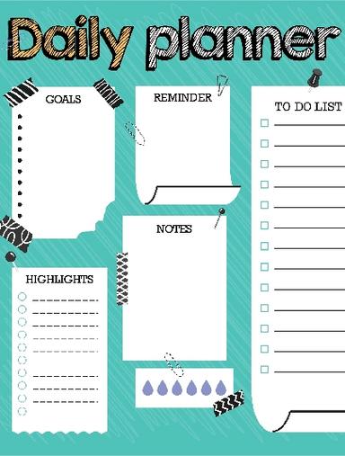 Daily Planner 2 Productivity Worksheets