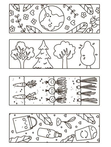 Earth Day Crafts annalunakdraws Color Your Earth Day Bookmarks