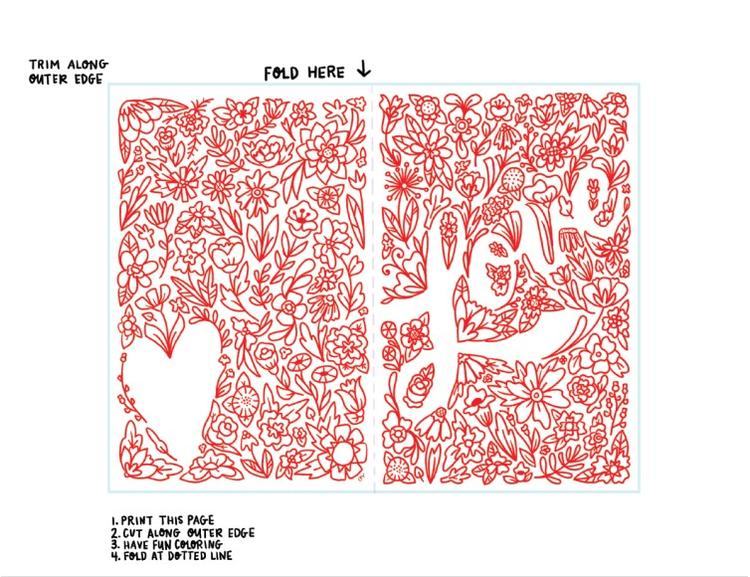 Love Color-in Card