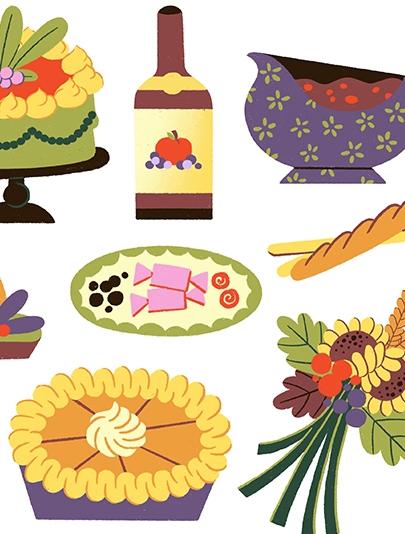 Thanksgiving Feast Stickers