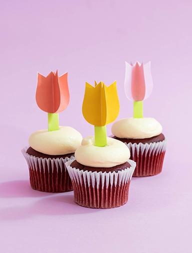 3D Tulips Dessert Topper Easter and Spring Series