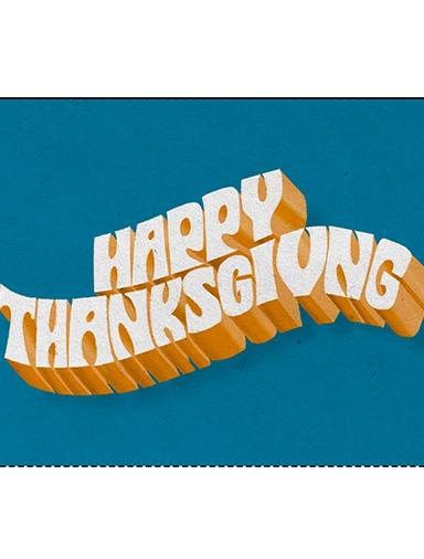 Happy Thanksgiving Text Card Cards Thanksgiving Series