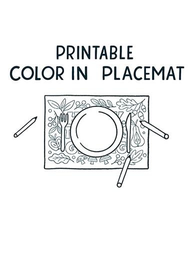 Thanksgiving Placemat Coloring pages Thanksgiving Series