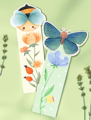 Bee and Butterfly Bookmarks