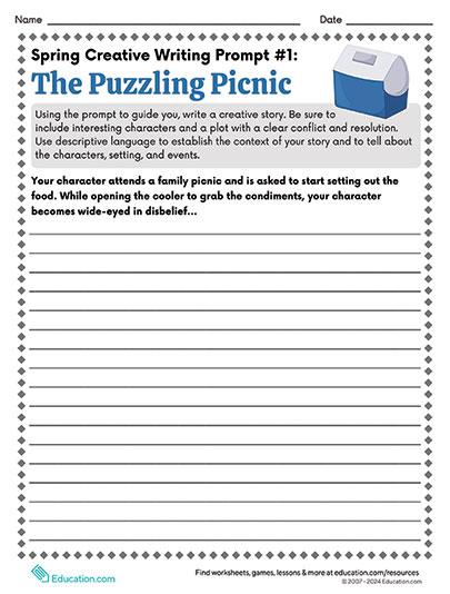 Spring Creative Writing Prompt #1: The Puzzling Picnic