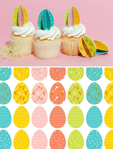 3D Easter Egg Dessert Topper Craft Easter and Spring Series