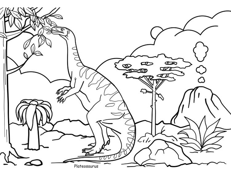 Plateosaurus Coloring Worksheet