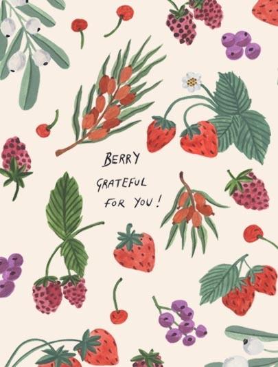 Berry Grateful Card